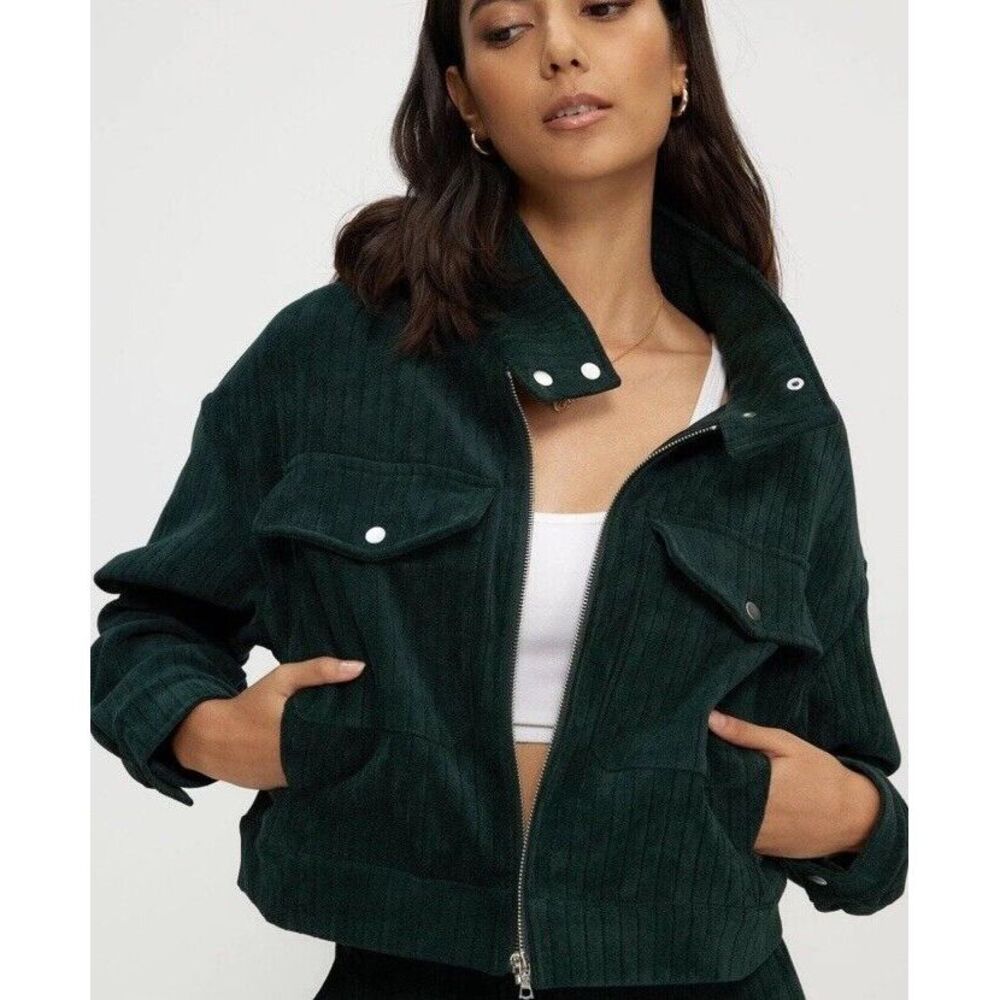 NWT Kuwalla Tee Womens Cotton Forest Green Zipped Jacket And Pants Size XS